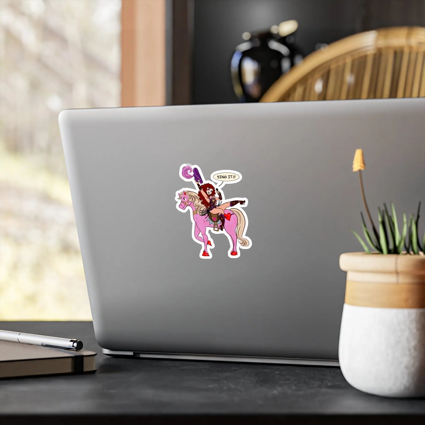 Sing It Vinyl Kiss-Cut Sticker Alpacalypse Art