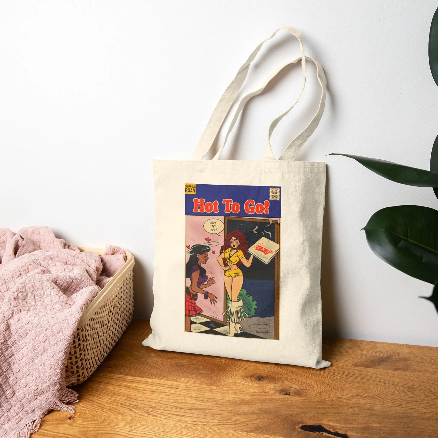 Hot To Go Chappell Roan-Inspired Canvas Tote Bag Alpacalypse Art
