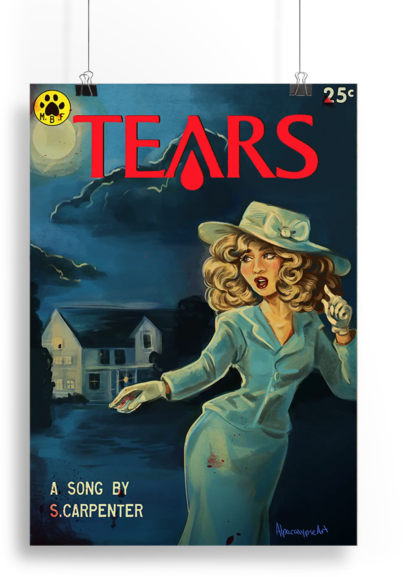 Sabrina Tears Art Print Alpacalypse Art