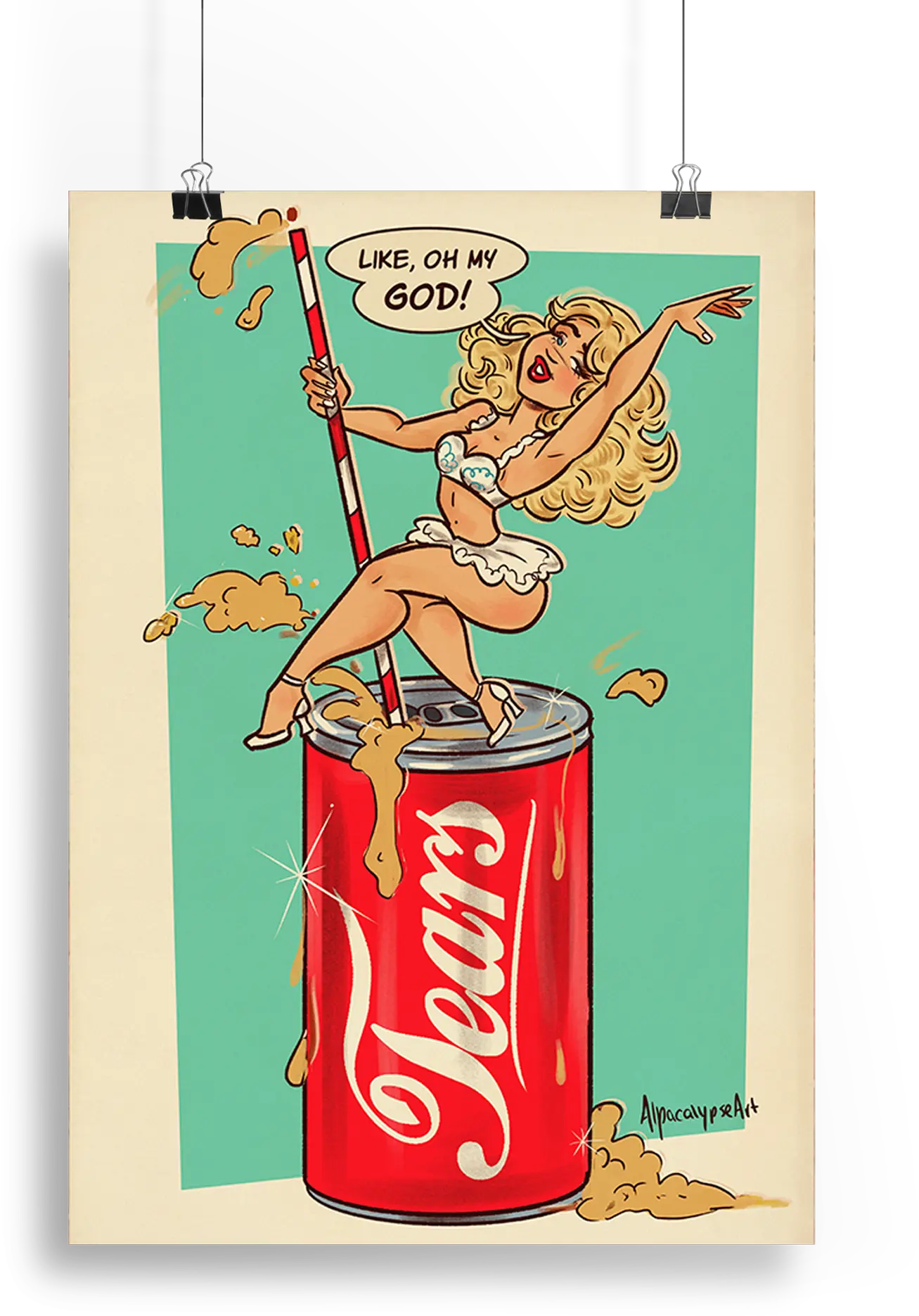 Sabrina Tears Soda Art Print Alpacalypse Art