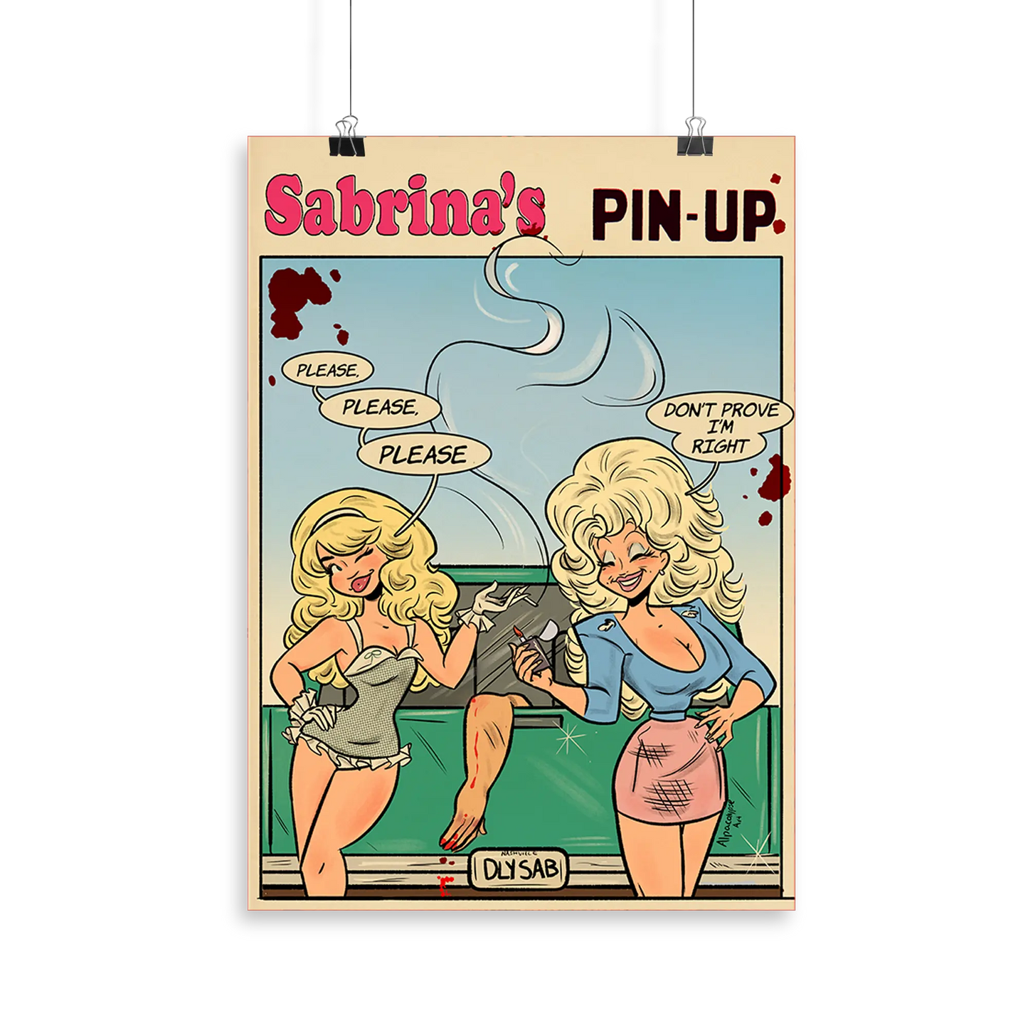Sabrina's Pin Up Art Print Alpacalypse Art