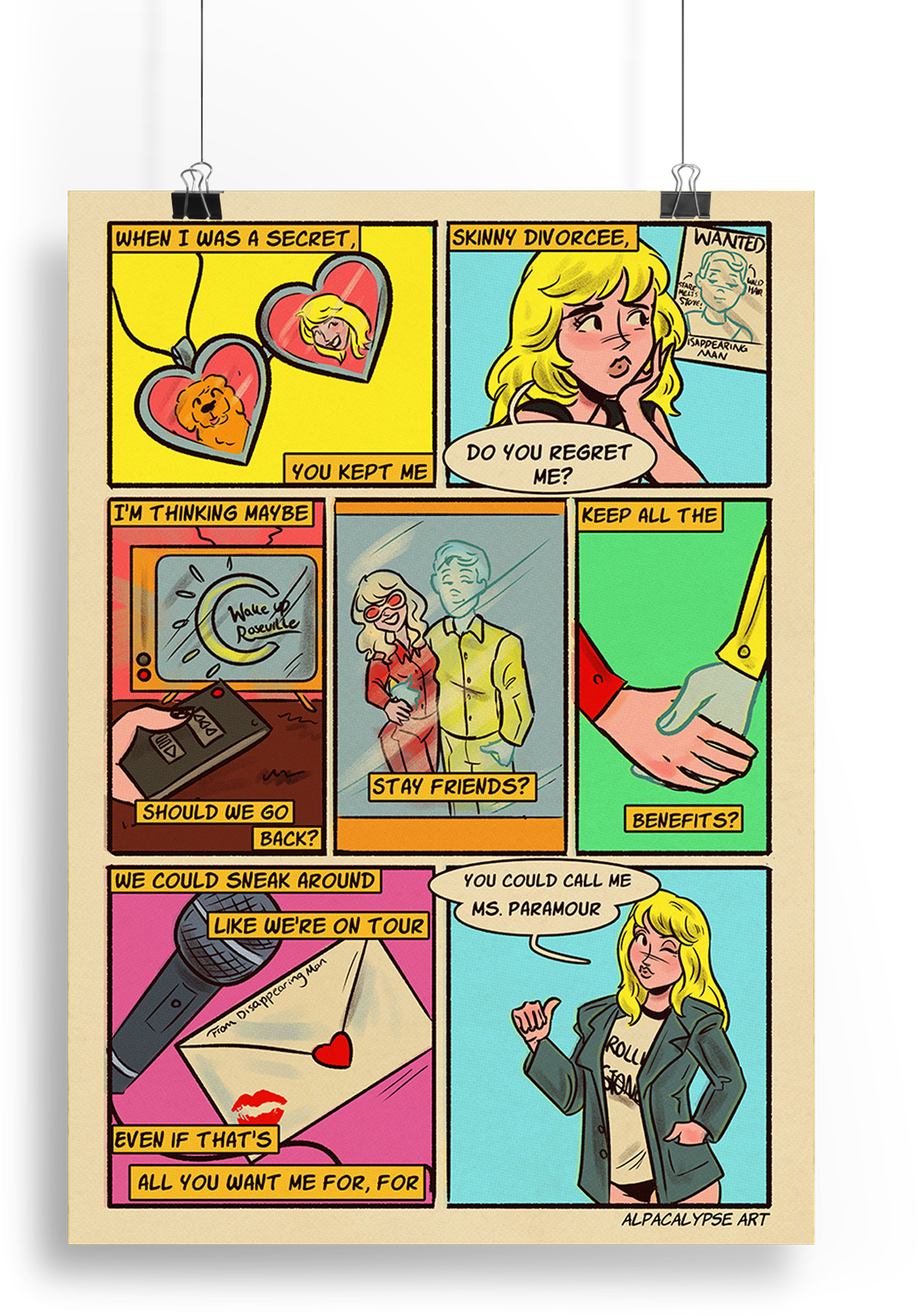 Hayley Williams Comic Strip Print