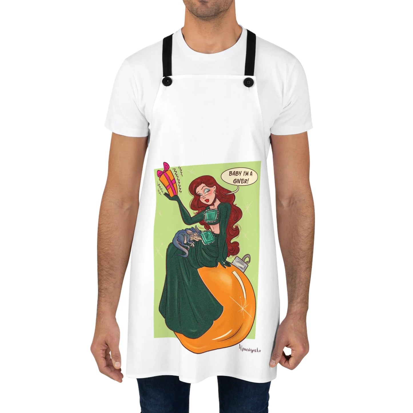 I'm A Giver Chappell Baking Apron Alpacalypse Art