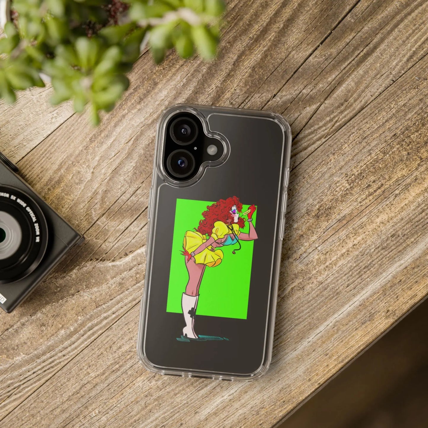 Franken Chappell Clear Phone Case Alpacalypse Art