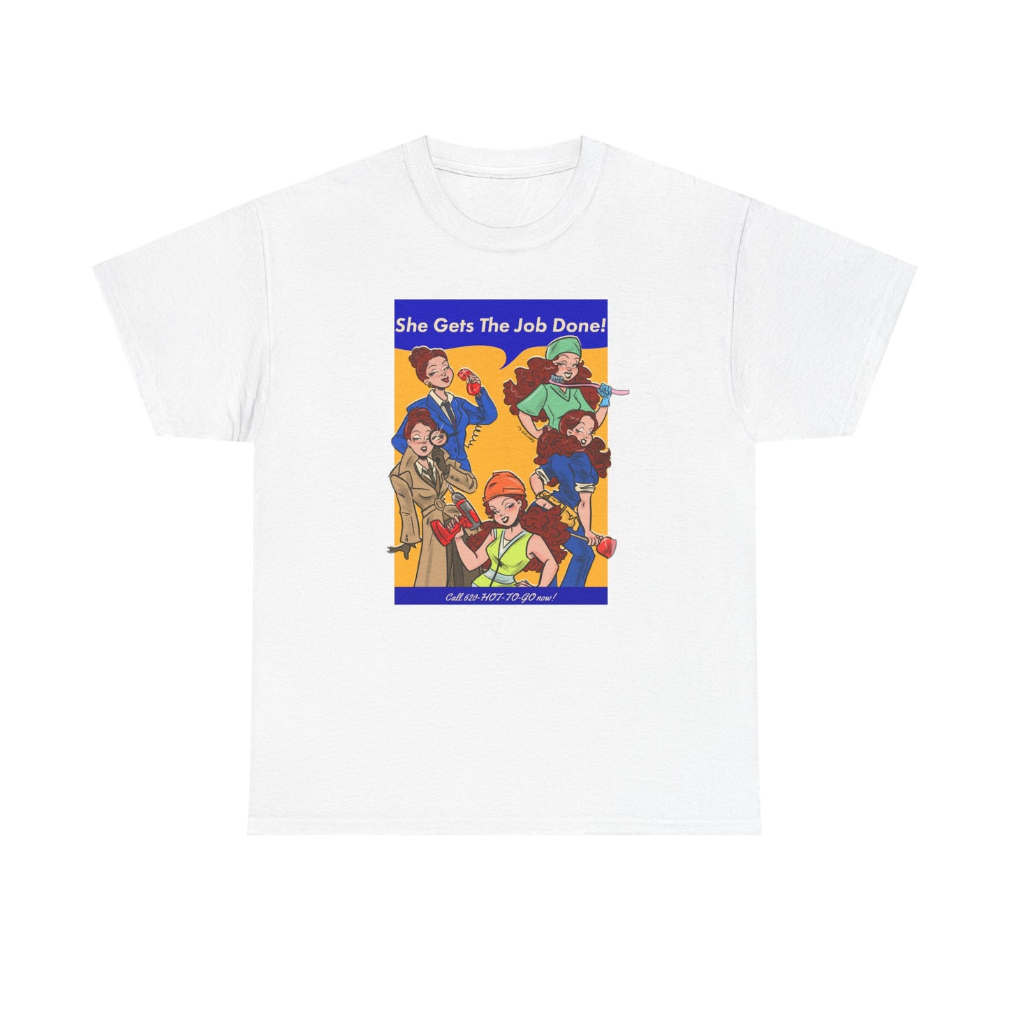 Job Done Unisex Tee by Alpacalypse Art