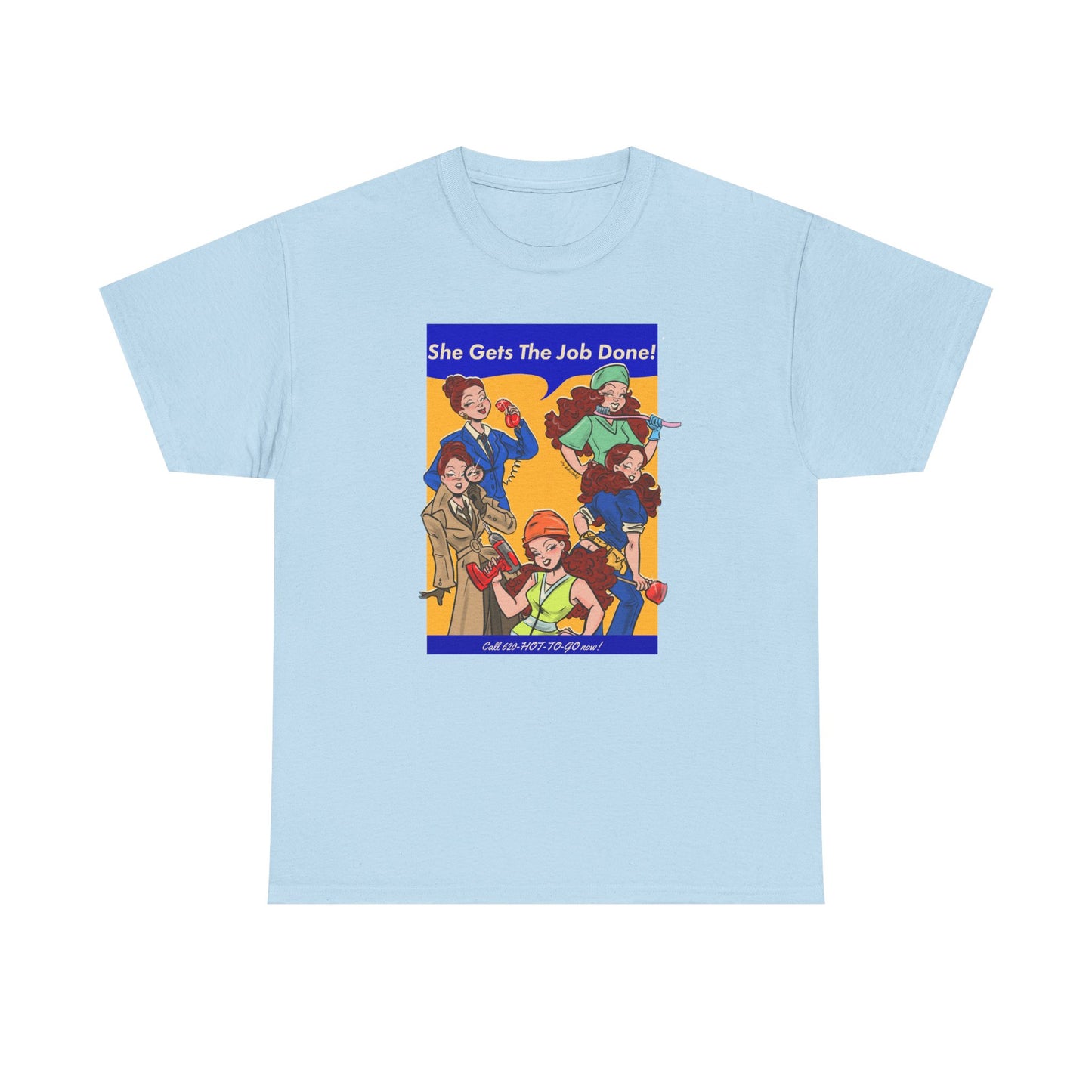 Job Done Unisex Tee by Alpacalypse Art