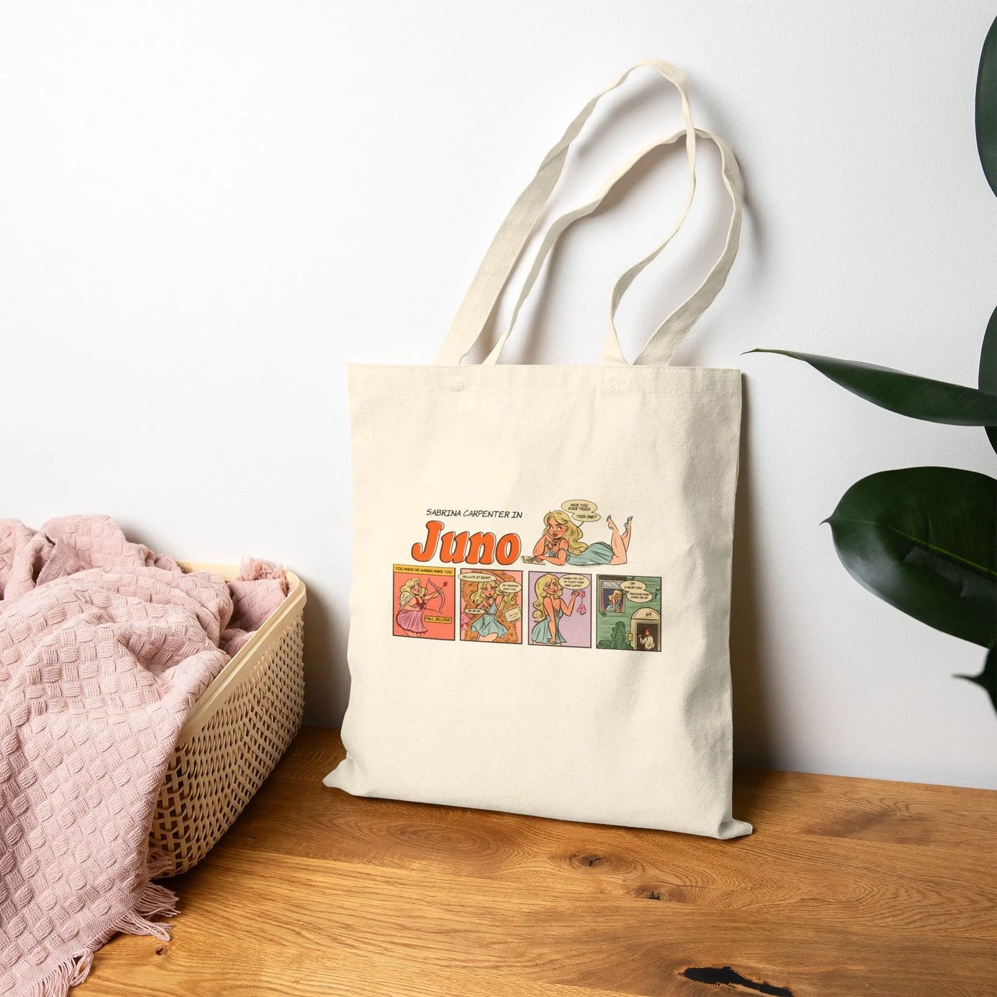 Juno Vintage-Inspired Canvas Tote Bag Alpacalypse Art