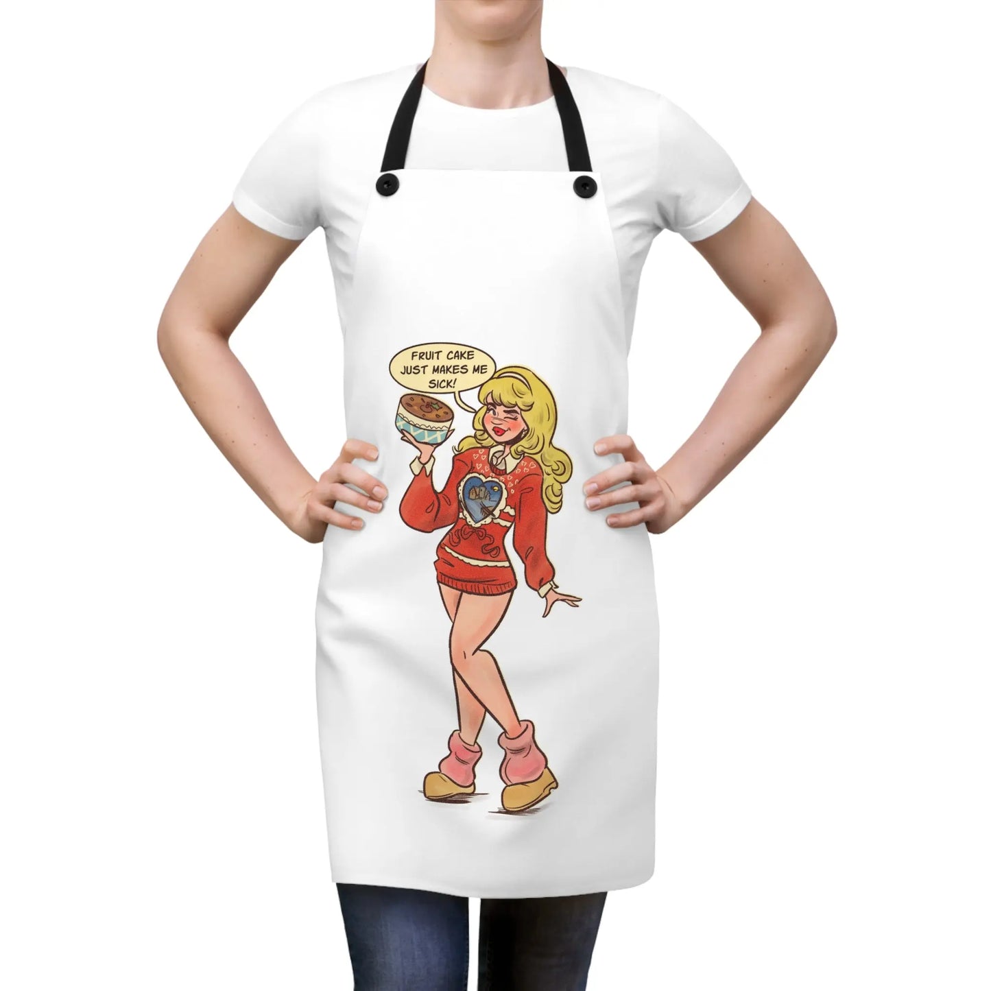 Fruit Cake Just Makes Me Sick Baking Apron Alpacalypse Art