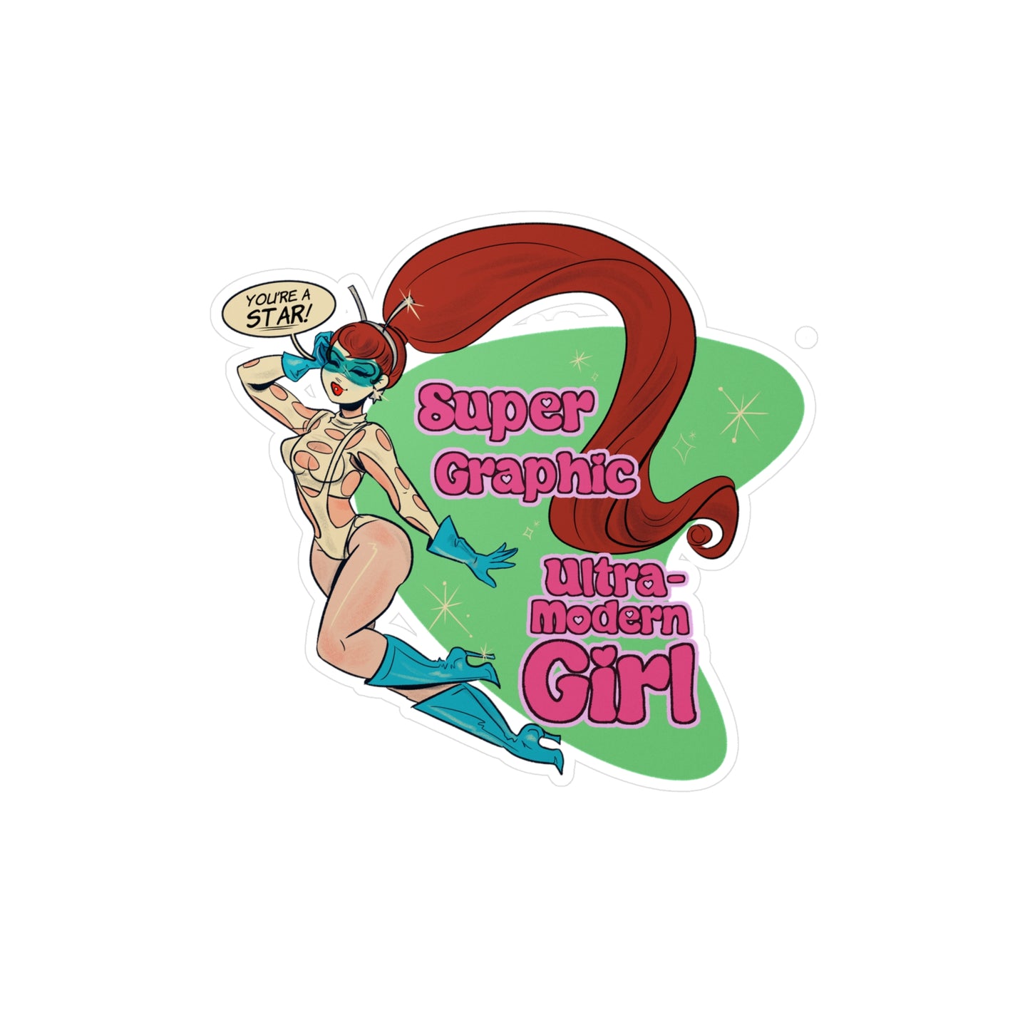 Ultra Modern Girl Vinyl Kiss-Cut Sticker