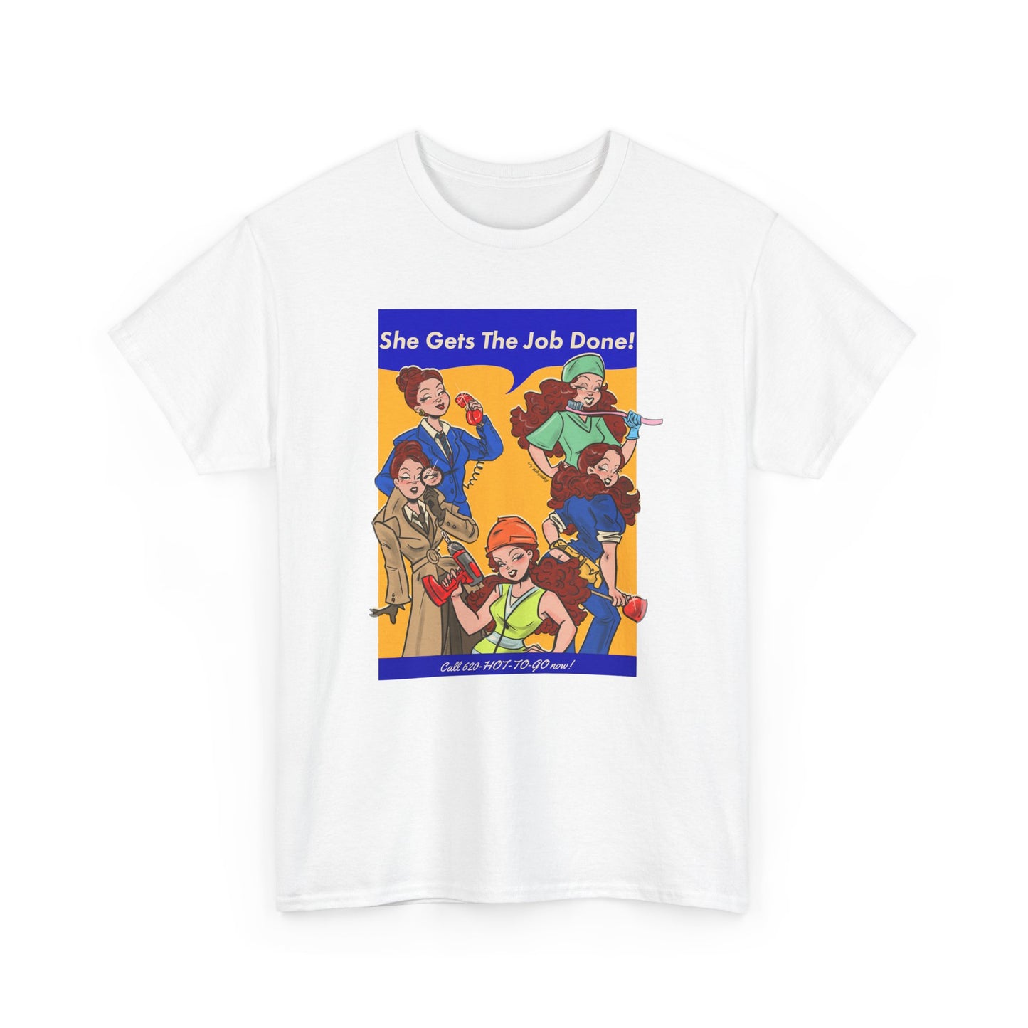 Job Done Unisex Tee by Alpacalypse Art