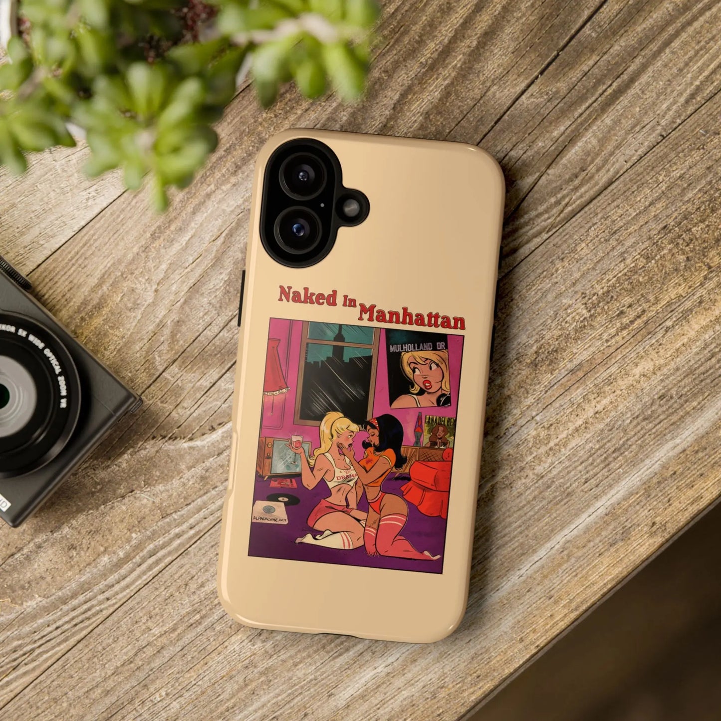 Naked In Manhattan Phone Case Alpacalypse Art