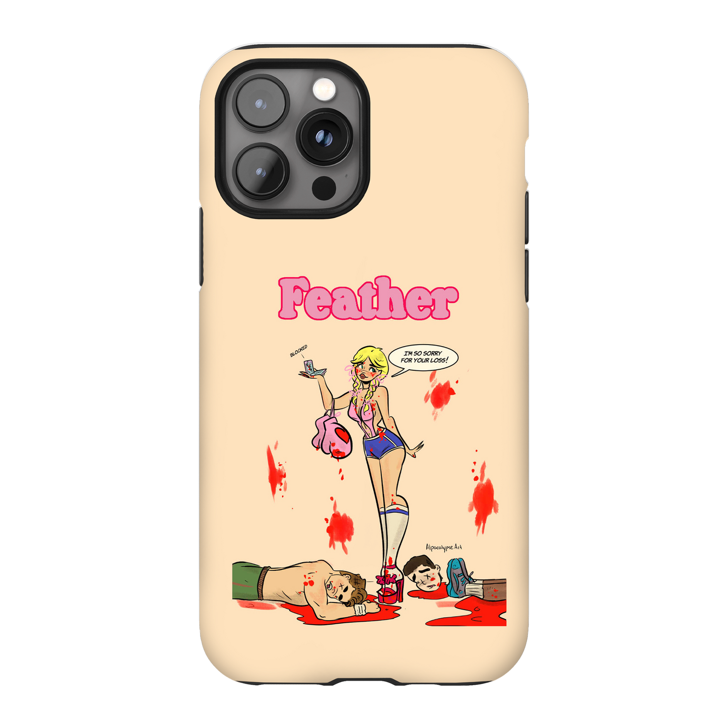 Feather Phone Case By Alpacalypse Art