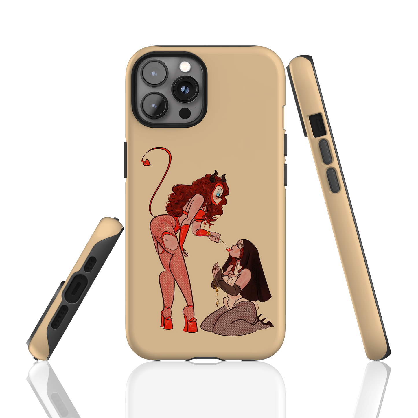 Devil Phone Case By Alpacalypse Art