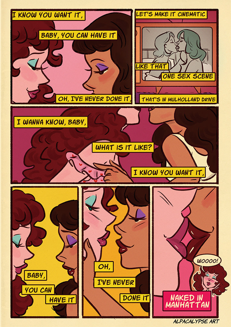 Naked In Manhattan Comic Book Art Print Bundle (All Pages) Alpacalypse Art
