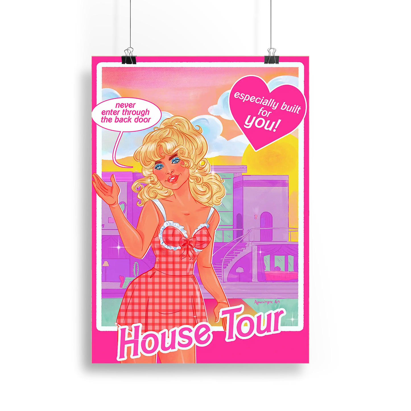 House Tour Art Print Alpacalypse Art