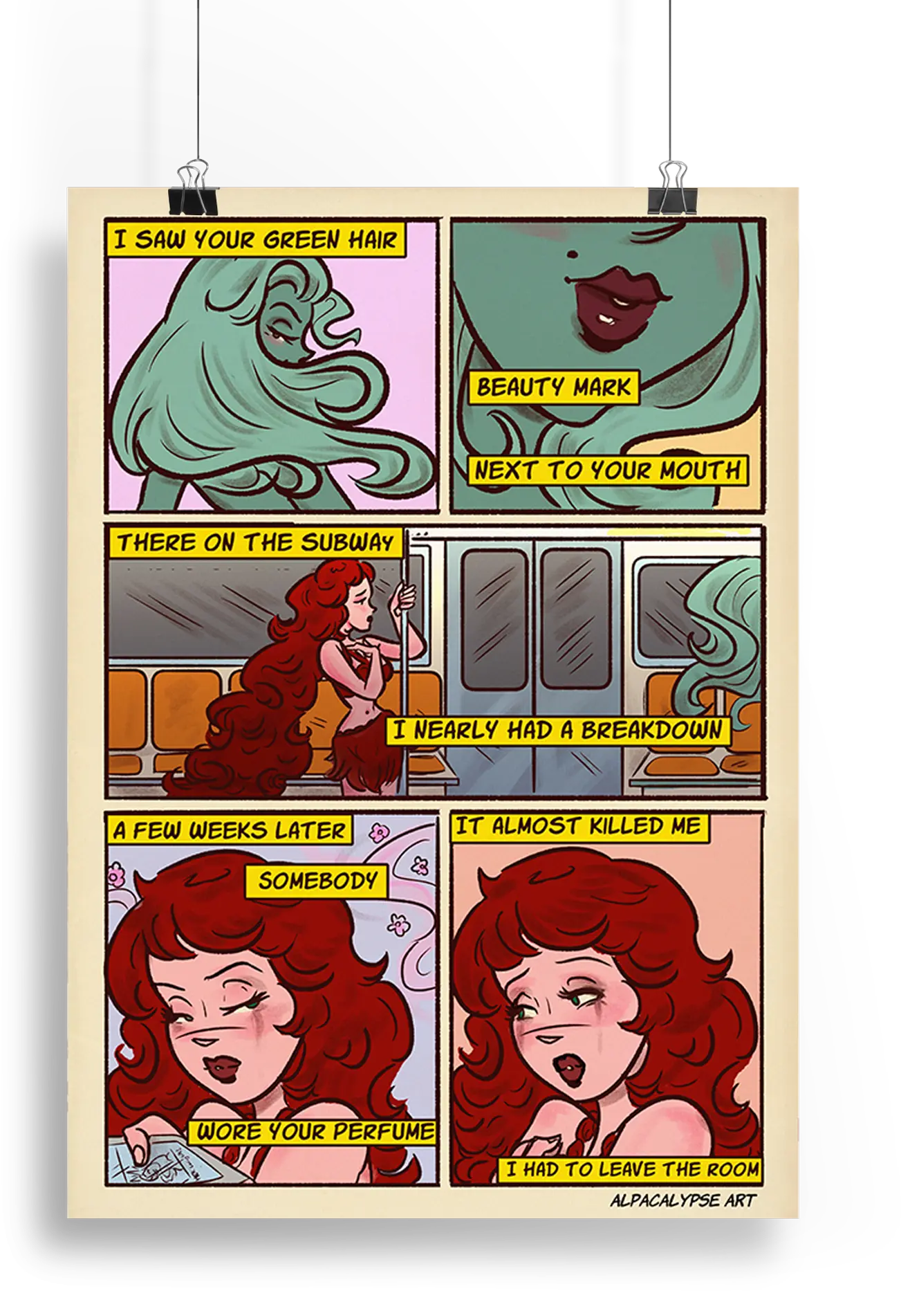 Subway Comic Art Print (Page 1) Alpacalypse Art