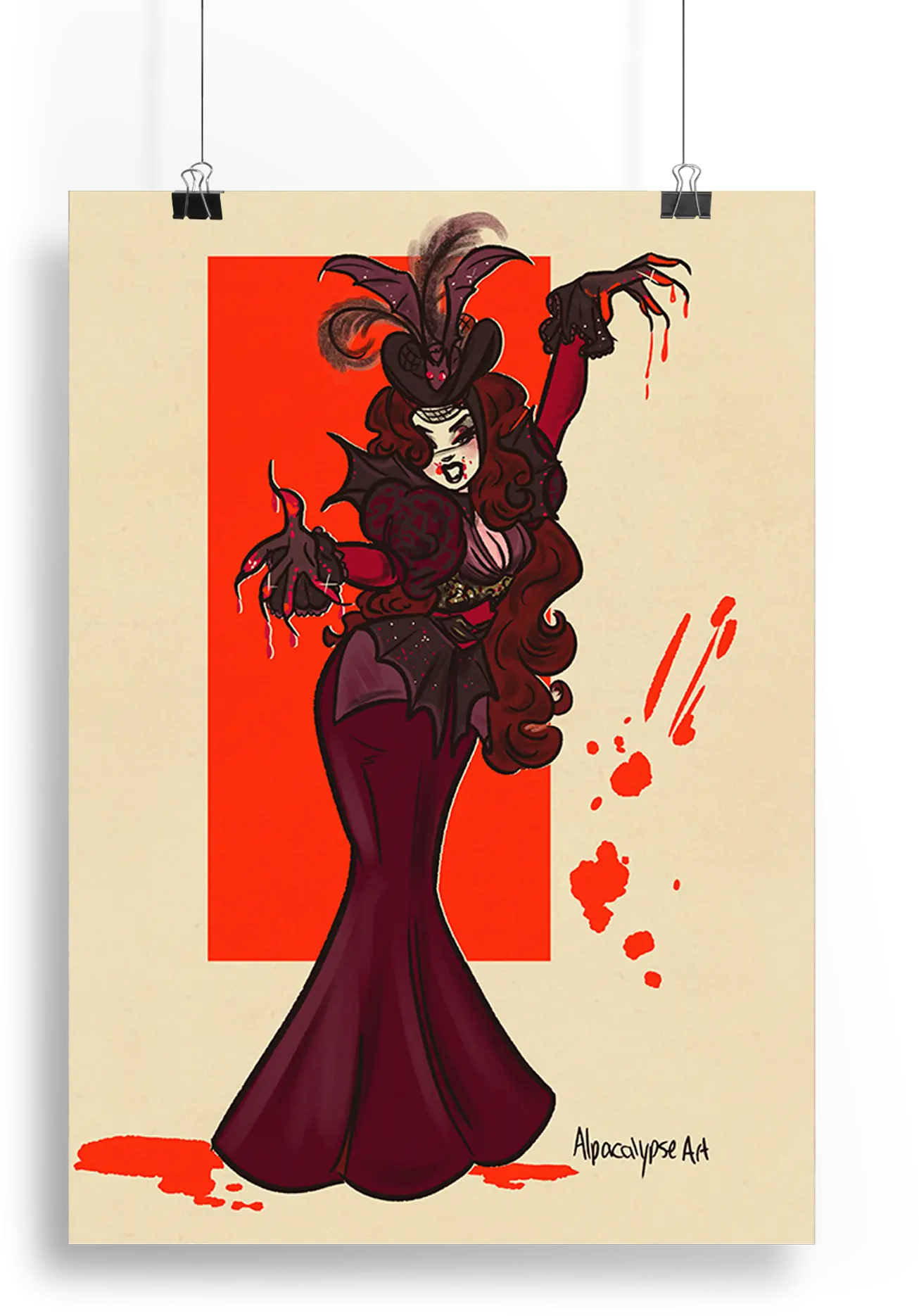 The Vampire Chappell Print Alpacalypse Art