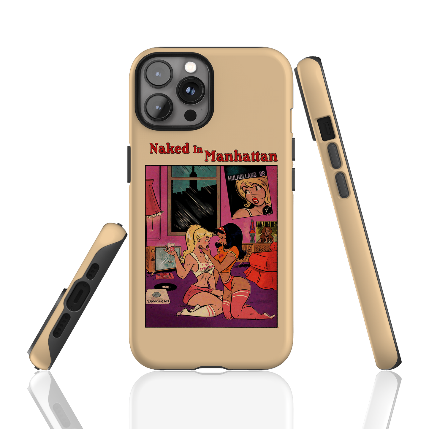 Naked In Manhattan Phone Case By Alpacalypse Art
