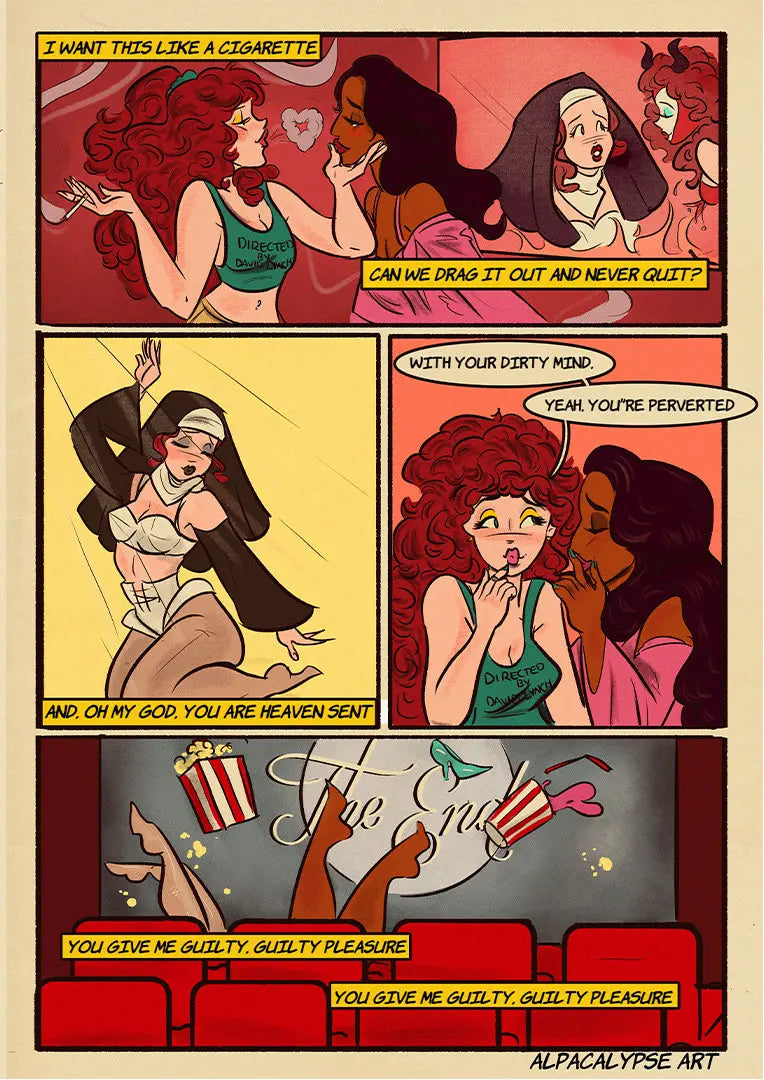 Guilty Pleasure Comic Art Print Bundle (All Pages) Alpacalypse Art