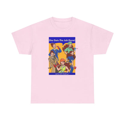 Job Done Unisex Tee by Alpacalypse Art Alpacalypse Art