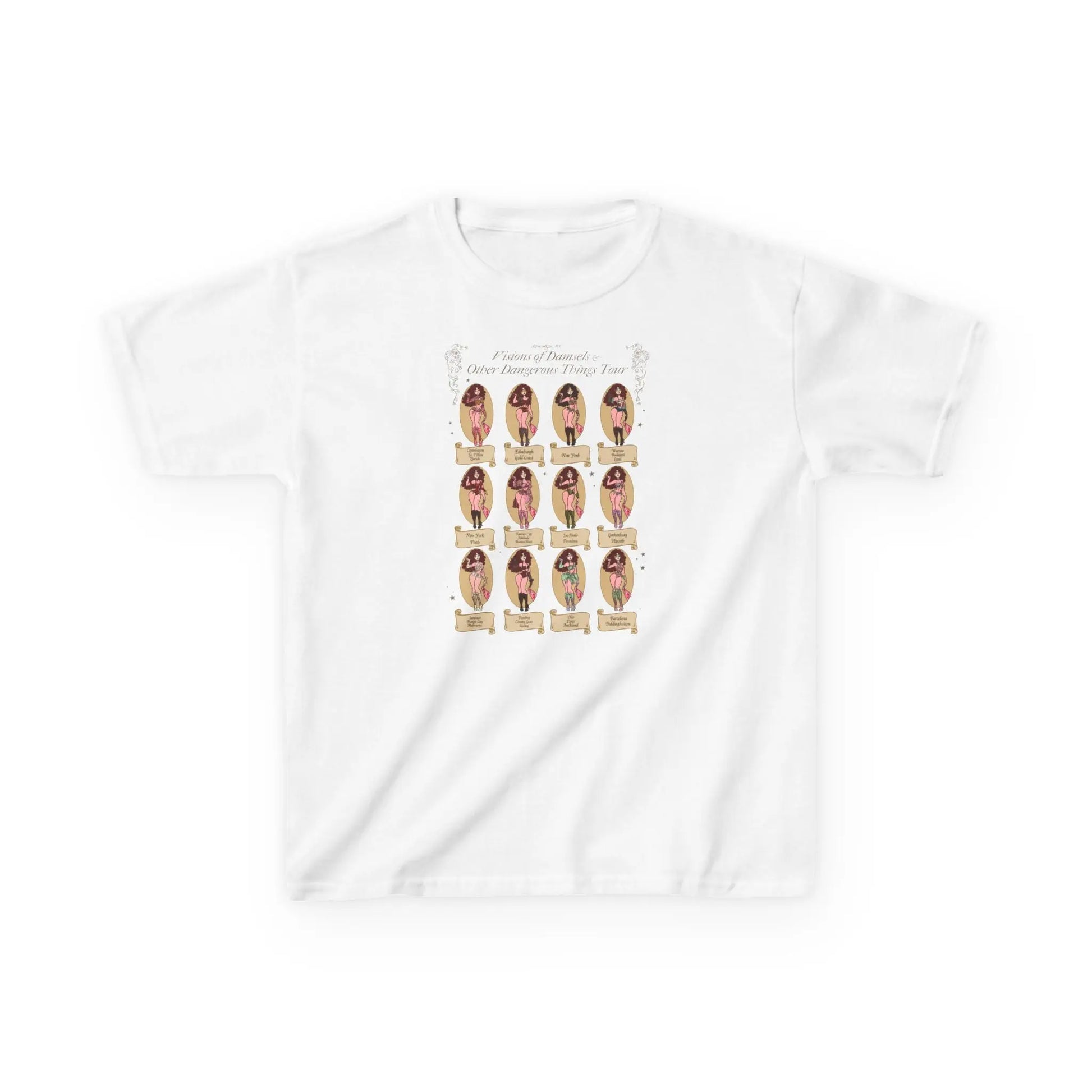 Chappell Roan "Visions of Damsels & Other Dangerous Things" Baby Tee Alpacalypse Art
