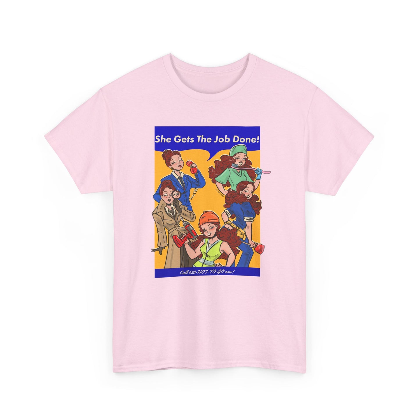 Job Done Unisex Tee by Alpacalypse Art