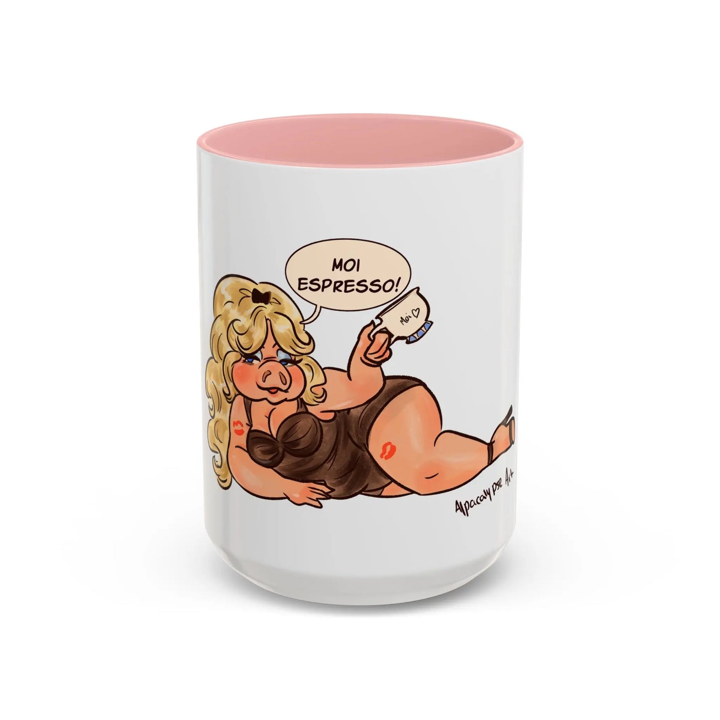 Miss Piggy Moi Espresso Mug Alpacalypse Art