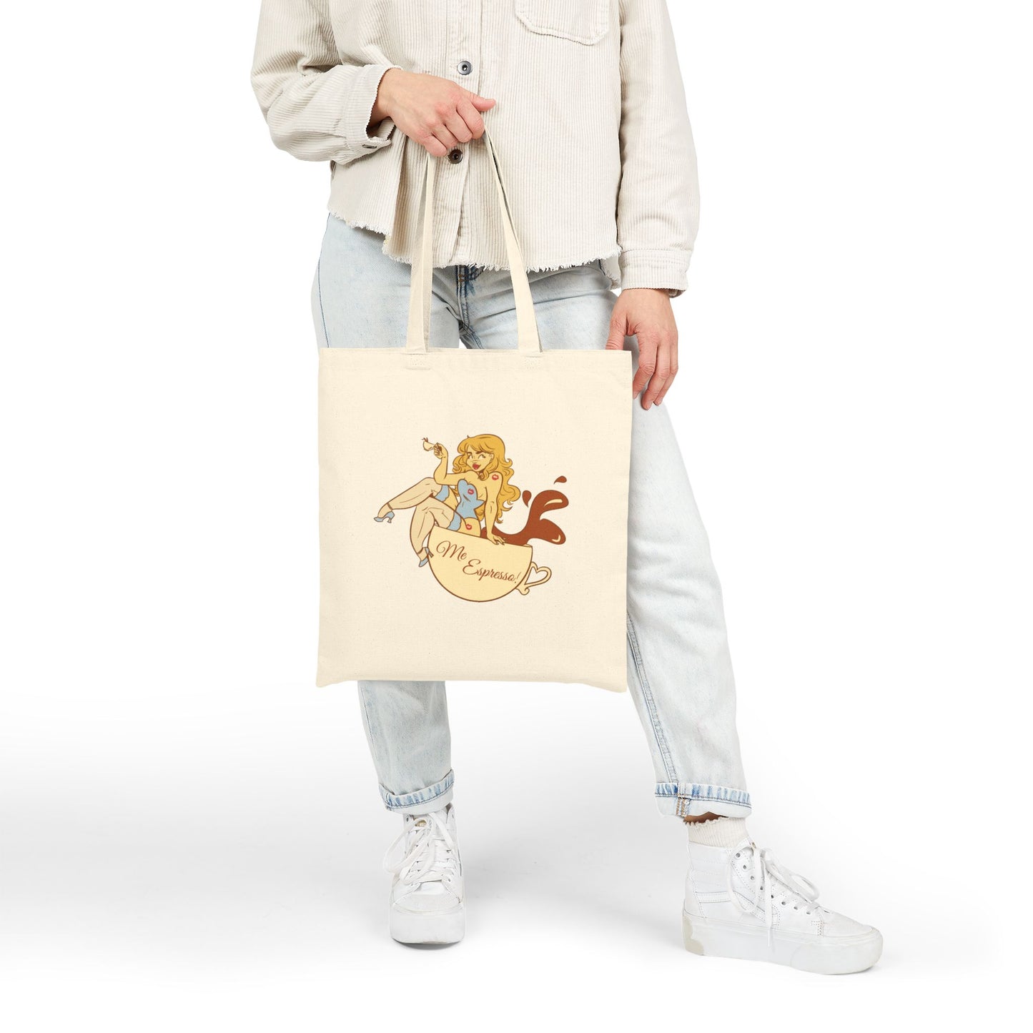 Esspresso Vintage-Inspired Canvas Tote Bag