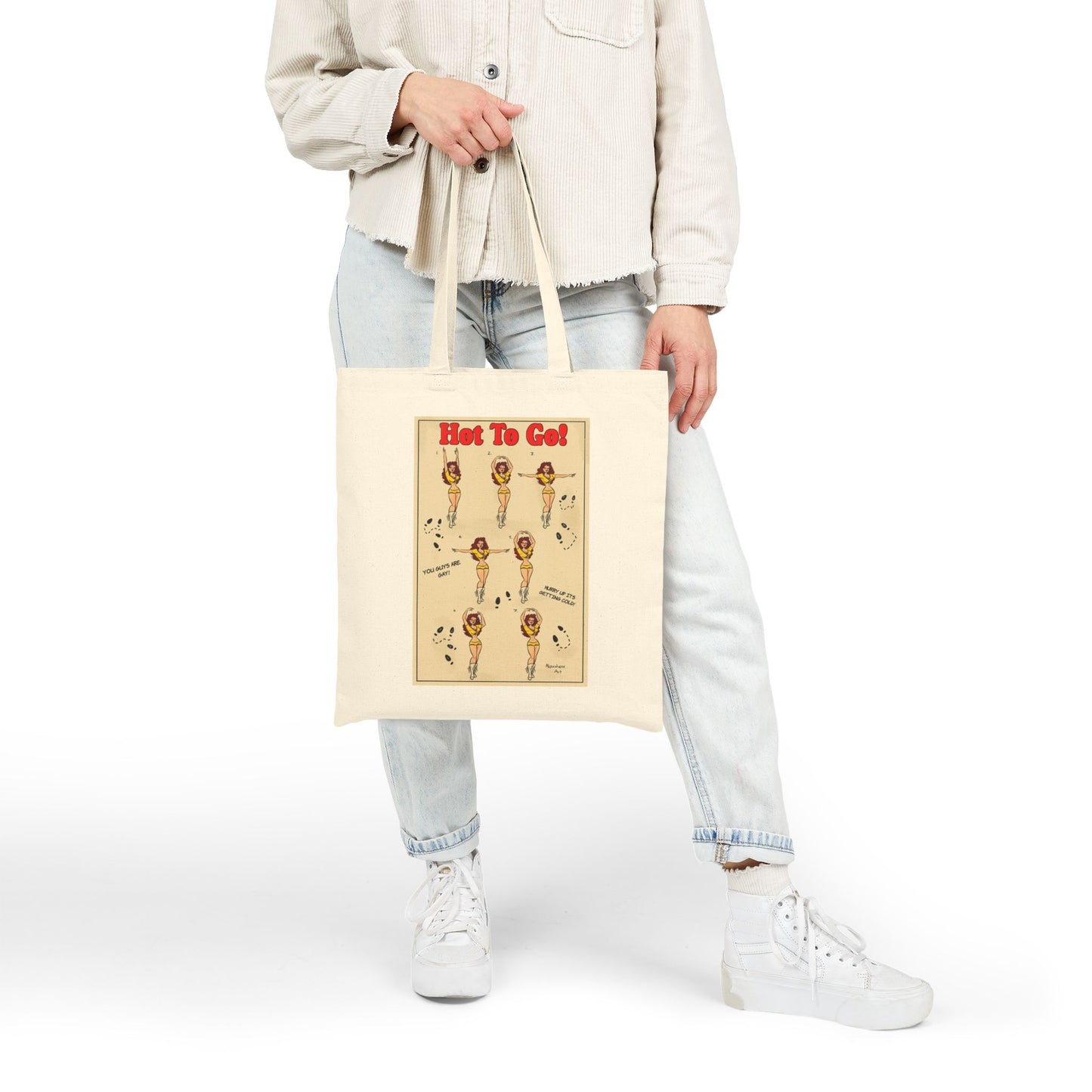 Hot To Go Vintage-Inspired Canvas Tote Bag