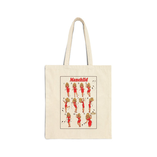 Manchild Vintage-Inspired Canvas Tote Bag