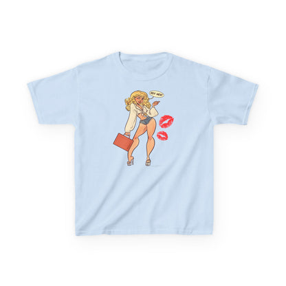 Hey Men Baby Tee by Alpacalypse Art