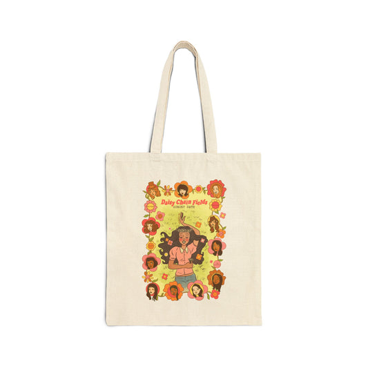 Daisy Chain Festival Eco-Friendly Tote Bag, Retro Bag Printify