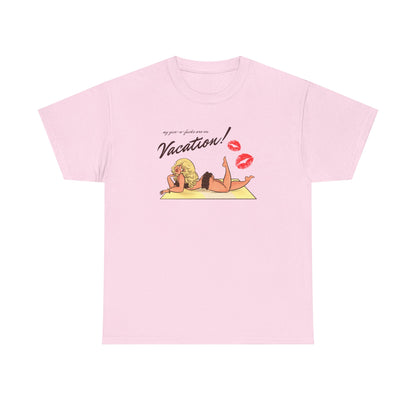 Vacation Unisex Tee by Alpacalypse Art