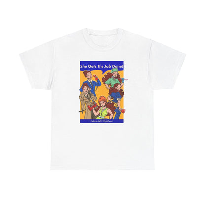 Job Done Unisex Tee by Alpacalypse Art Alpacalypse Art