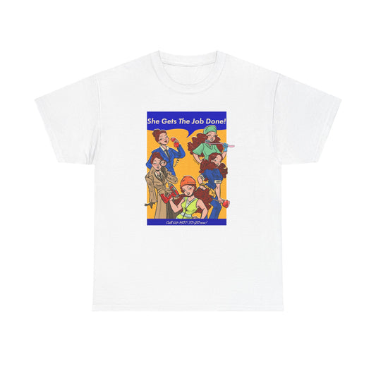 Job Done Unisex Tee by Alpacalypse Art