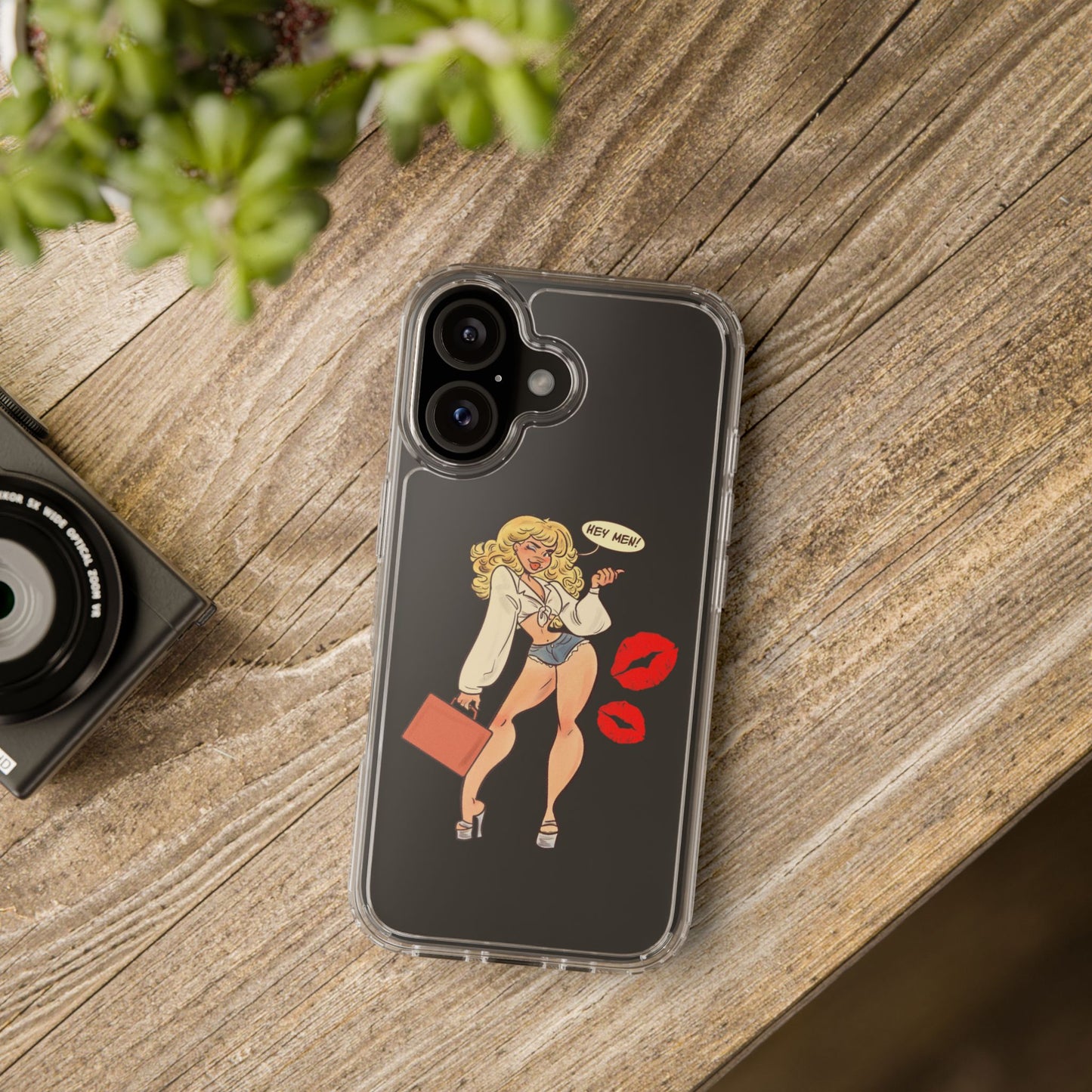 Hey Men Clear Phone Case