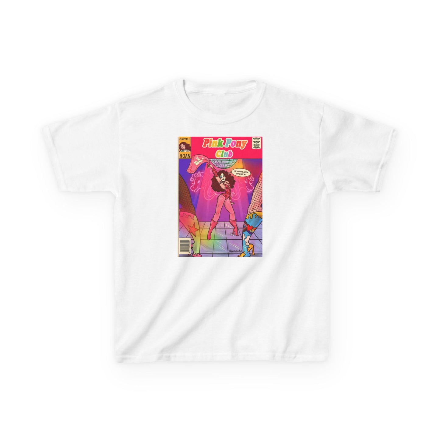 Pink Pony Club Baby Tee by Alpacalypse Art