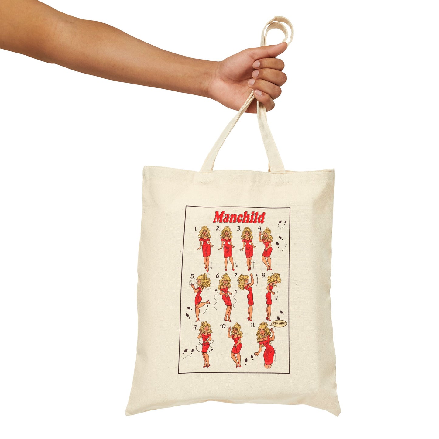 Manchild Vintage-Inspired Canvas Tote Bag
