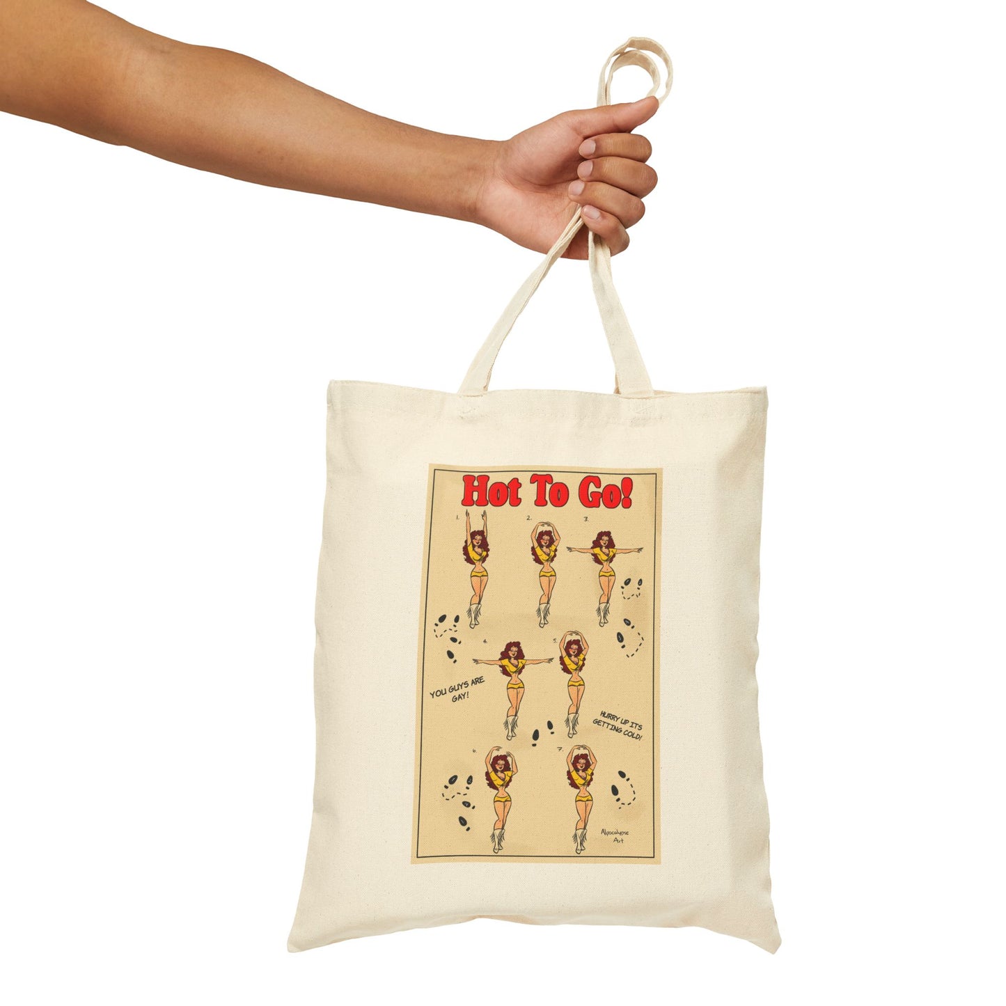 Hot To Go Vintage-Inspired Canvas Tote Bag