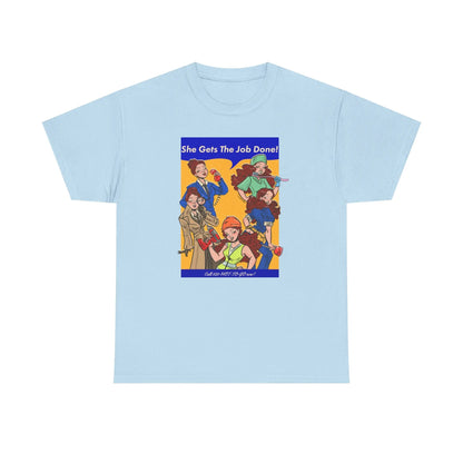 Job Done Unisex Tee by Alpacalypse Art Alpacalypse Art