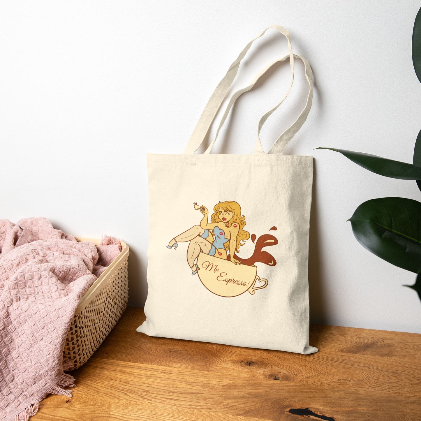 Esspresso Vintage-Inspired Canvas Tote Bag