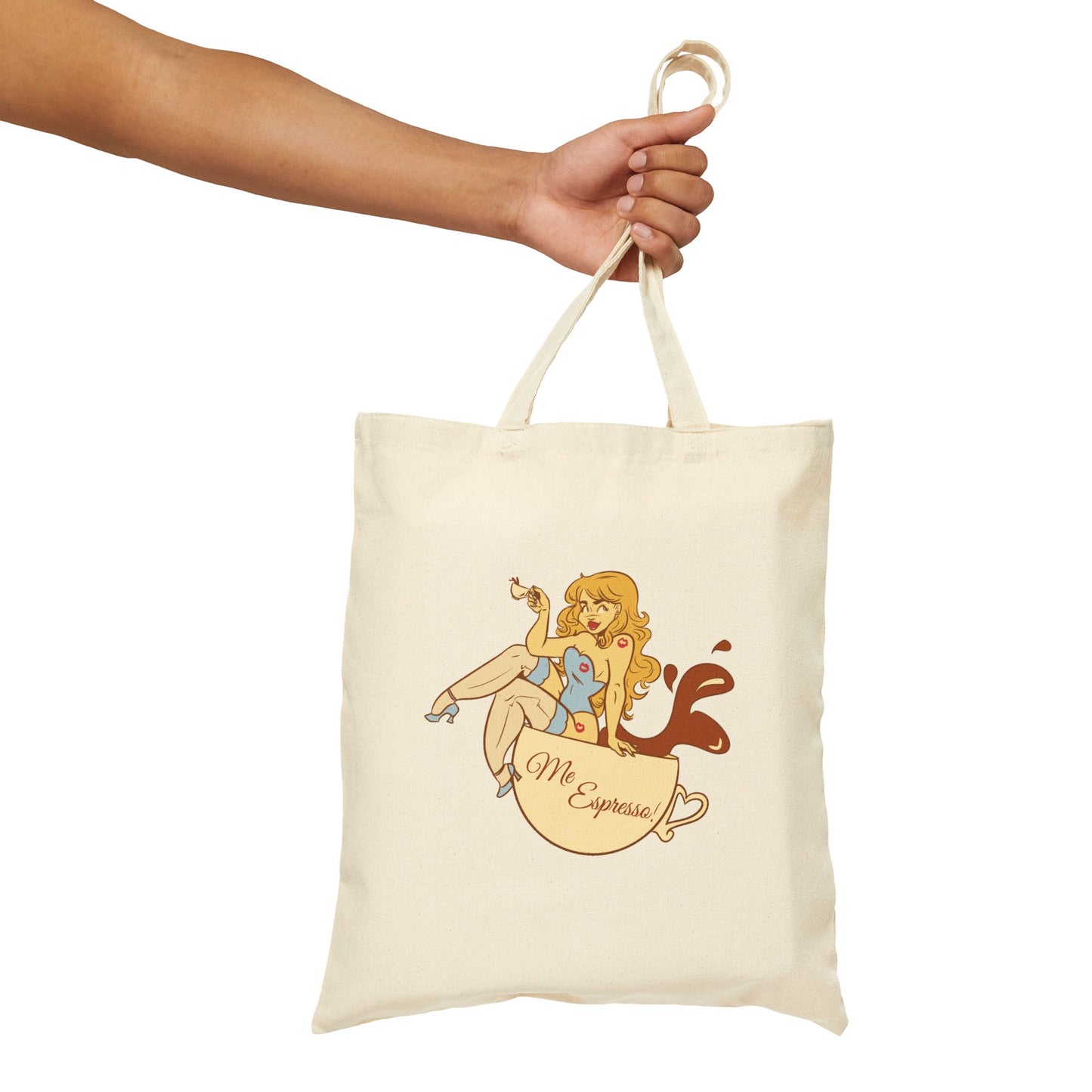Esspresso Vintage-Inspired Canvas Tote Bag