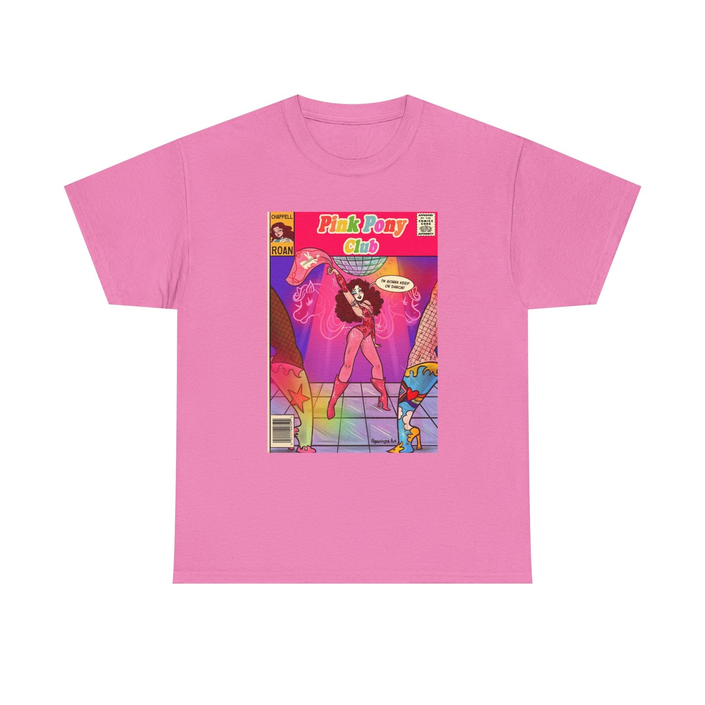 Pink Pony Club Unisex Tee by Alpacalypse Art