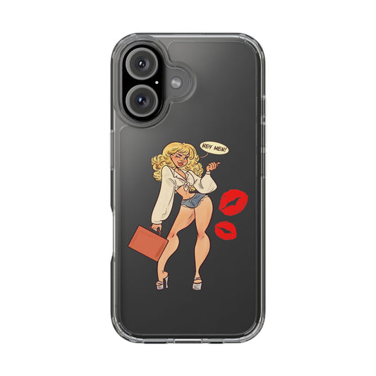 Hey Men Clear Phone Case