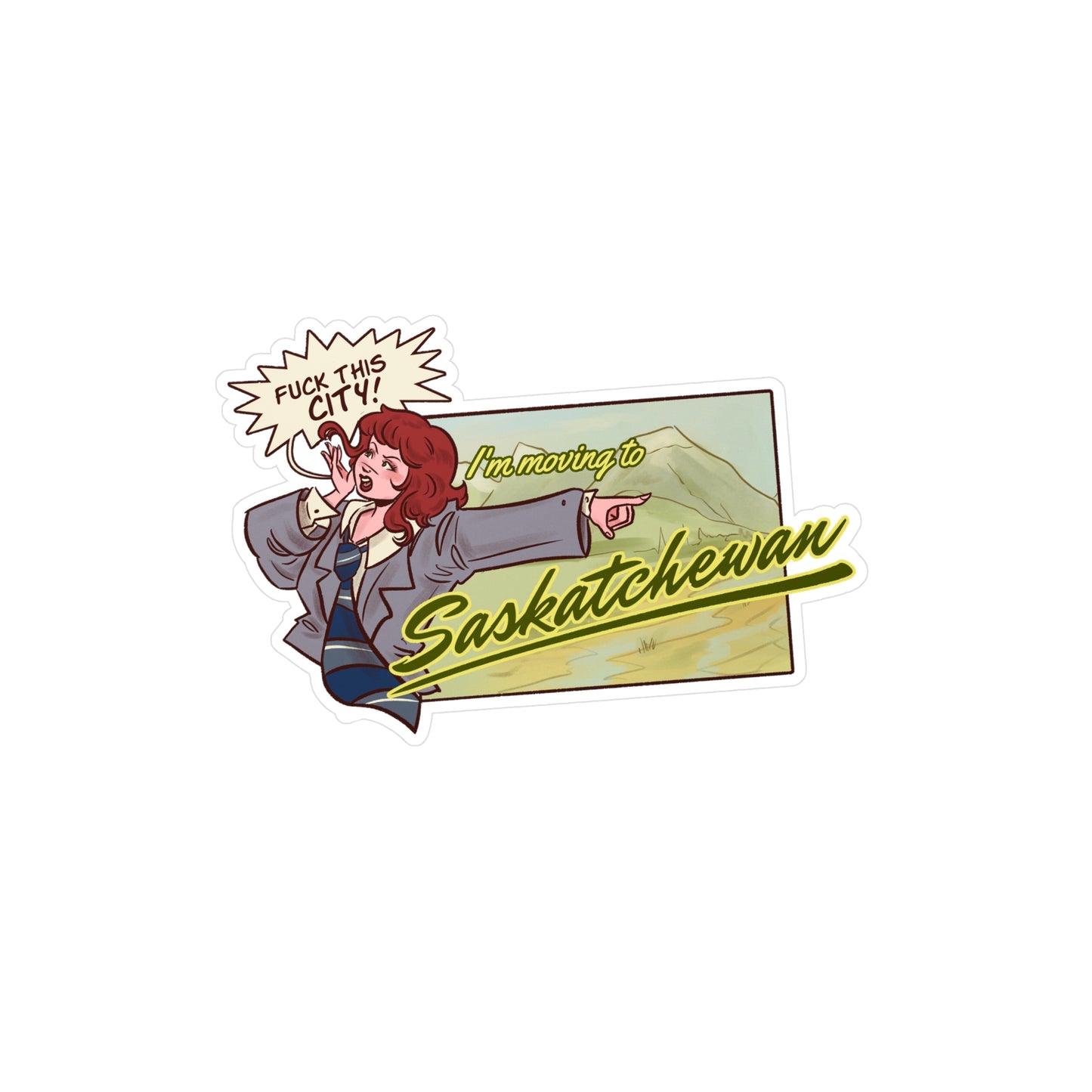 Fuck This City Vinyl Kiss-Cut Sticker