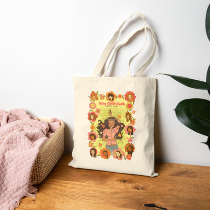 Daisy Chain Festival Eco-Friendly Tote Bag, Retro Bag Printify