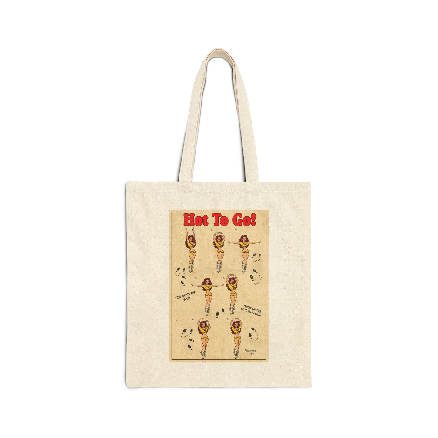 Hot To Go Vintage-Inspired Canvas Tote Bag