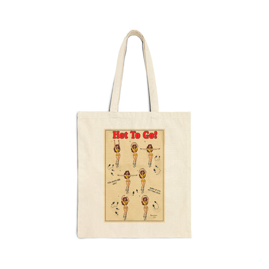 Hot To Go Vintage-Inspired Canvas Tote Bag