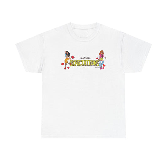 Expectations – Olivia Rodrigo & Chappell Roan unisex tee by Alpacalypse Art