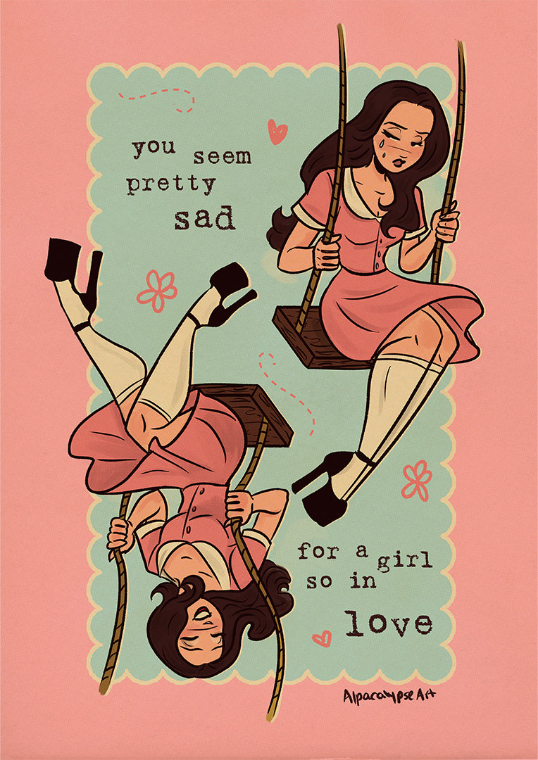 Swing Liv So Sad Art Print Alpacalypse Art